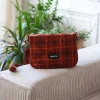 Sac À Main Matelasse Margault Tartan Camel Toffee