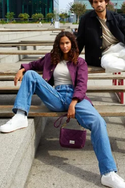 Sac À Main Matelasse Margault Prune