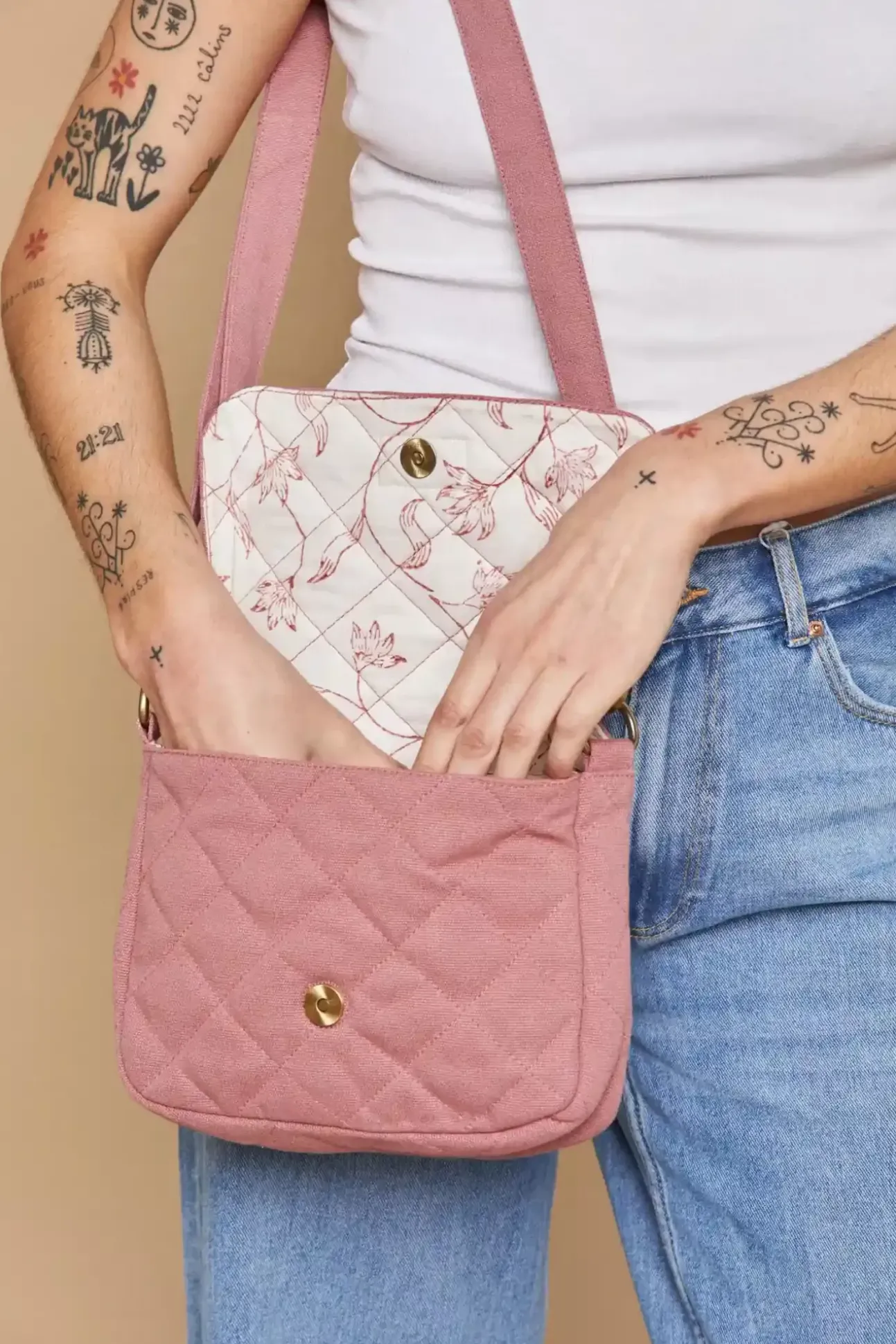 Sac À Main Matelasse Margault Blush