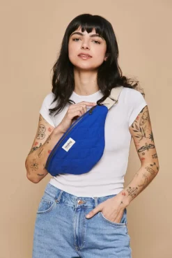 Sac Banane Matelasse Olivia Bleu Electrique