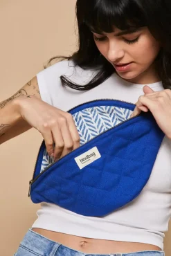 Sac Banane Matelasse Olivia Bleu Electrique