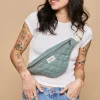 Sac Banane Matelasse Olivia Sauge