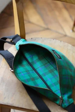 Sac Banane Olivia Tartan Vert Garden